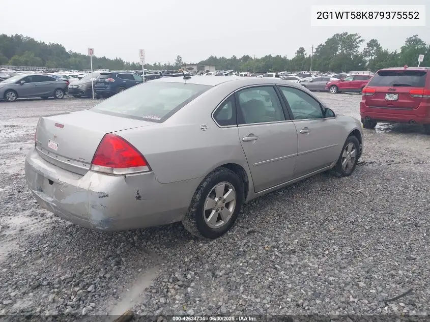 2007 Chevrolet Impala Lt VIN: 2G1WT58K879375552 Lot: 42634734