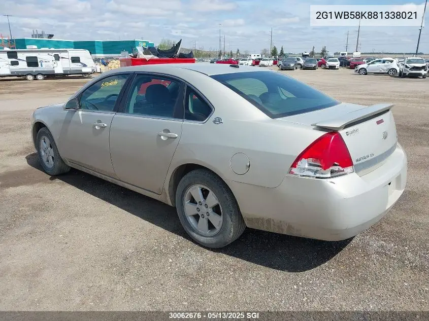 2008 Chevrolet Impala Ls VIN: 2G1WB58K881338021 Lot: 30062676