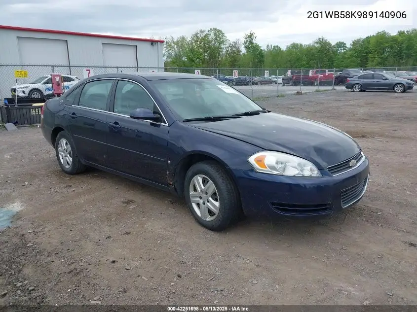 2008 Chevrolet Impala Ls VIN: 2G1WB58K989140906 Lot: 42251698