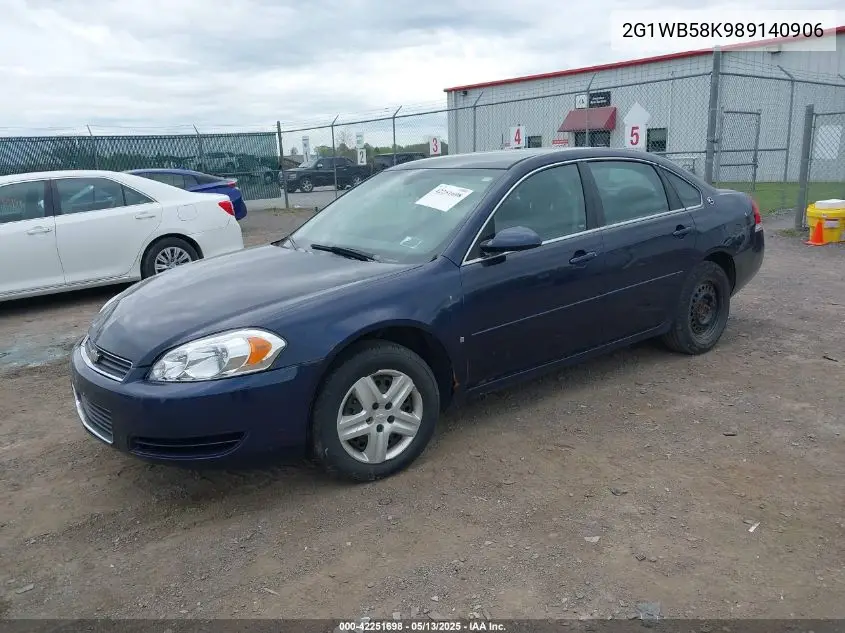 2008 Chevrolet Impala Ls VIN: 2G1WB58K989140906 Lot: 42251698