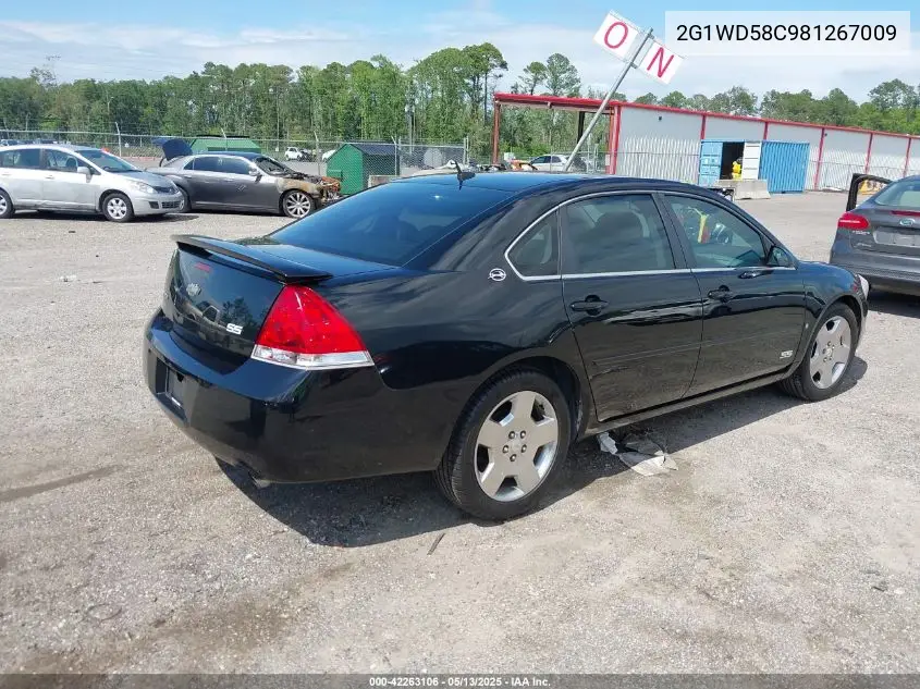 2008 Chevrolet Impala Ss VIN: 2G1WD58C981267009 Lot: 42263106