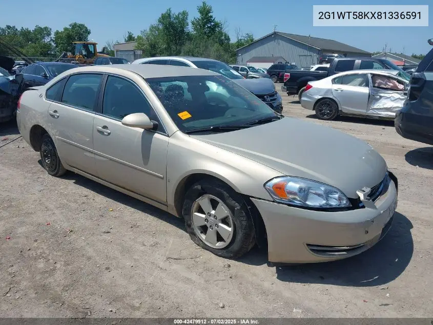 2008 Chevrolet Impala Lt VIN: 2G1WT58KX81336591 Lot: 42479912
