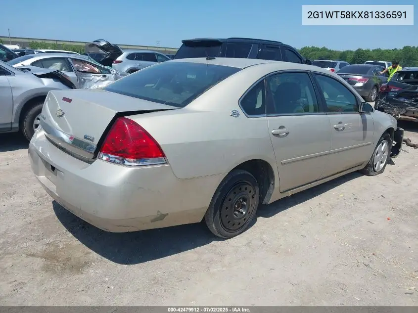2008 Chevrolet Impala Lt VIN: 2G1WT58KX81336591 Lot: 42479912