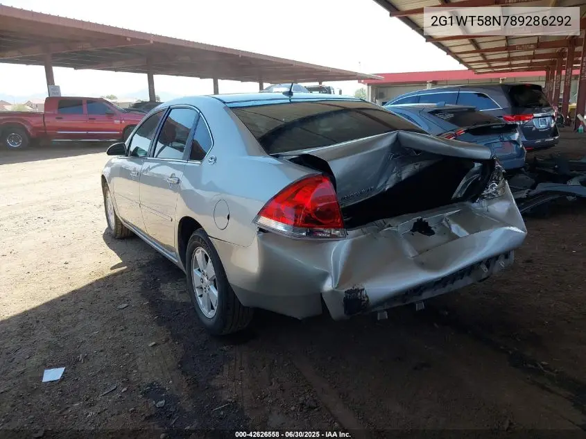 2008 Chevrolet Impala Lt VIN: 2G1WT58N789286292 Lot: 42626558