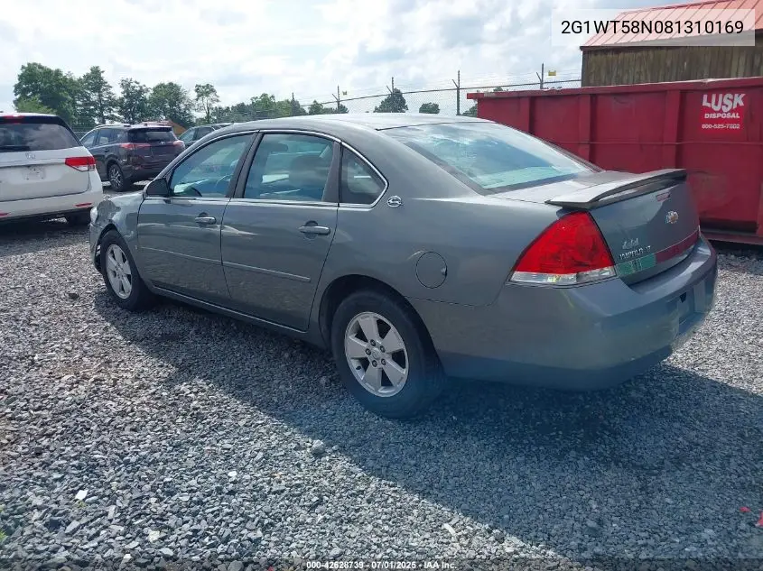 2008 Chevrolet Impala Lt VIN: 2G1WT58N081310169 Lot: 42628739