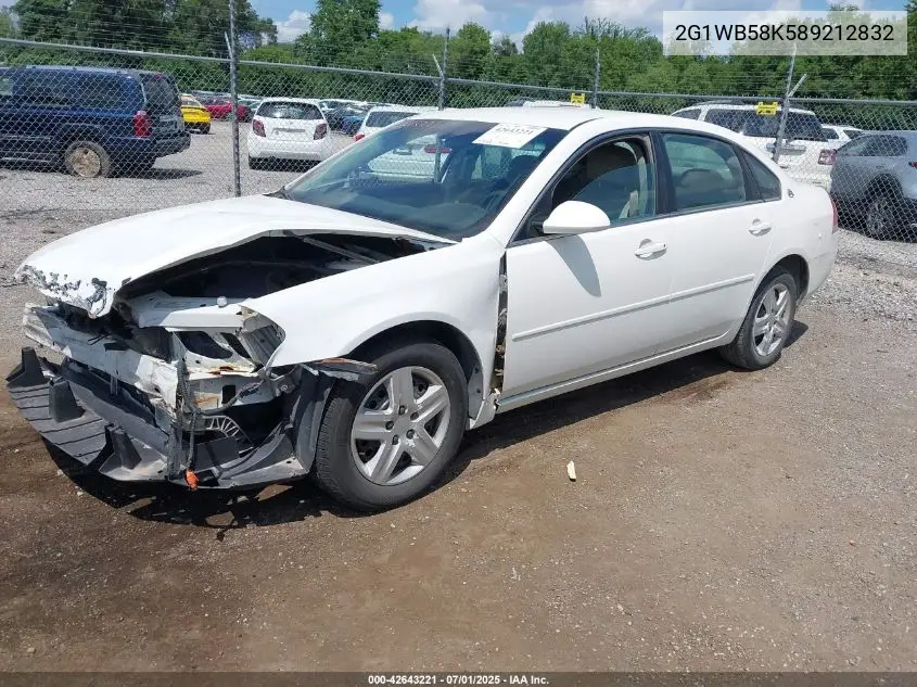 2008 Chevrolet Impala Ls VIN: 2G1WB58K589212832 Lot: 42643221