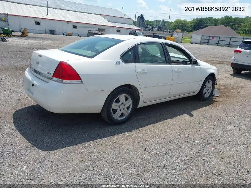 2008 Chevrolet Impala Ls VIN: 2G1WB58K589212832 Lot: 42643221