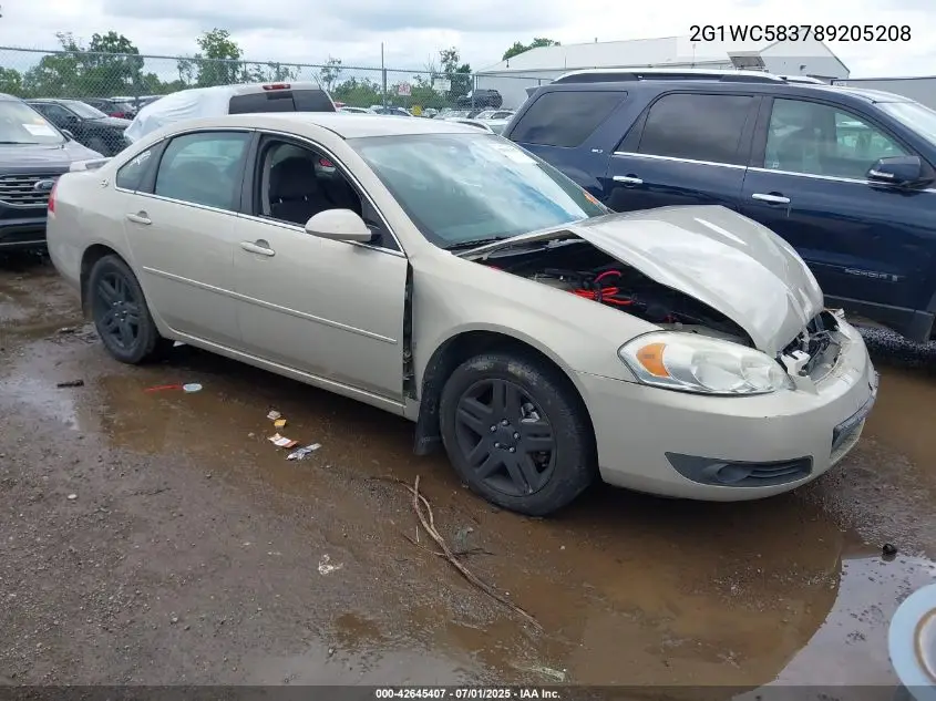 2008 Chevrolet Impala Lt VIN: 2G1WC583789205208 Lot: 42645407