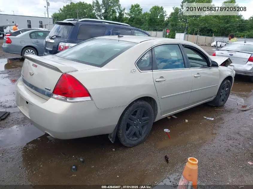 2008 Chevrolet Impala Lt VIN: 2G1WC583789205208 Lot: 42645407