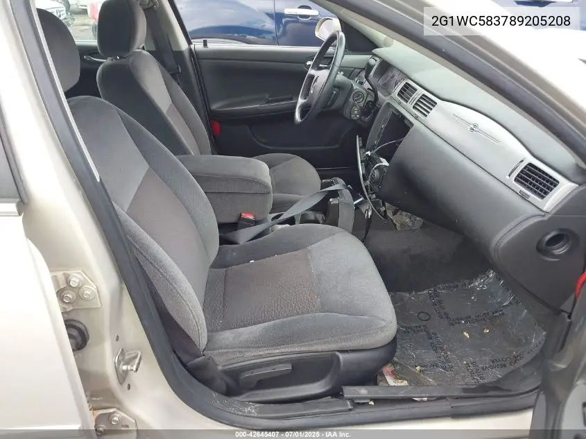 2008 Chevrolet Impala Lt VIN: 2G1WC583789205208 Lot: 42645407