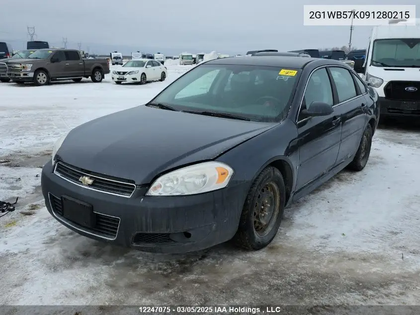 2009 Chevrolet Impala Ls VIN: 2G1WB57K091280215 Lot: 12247075
