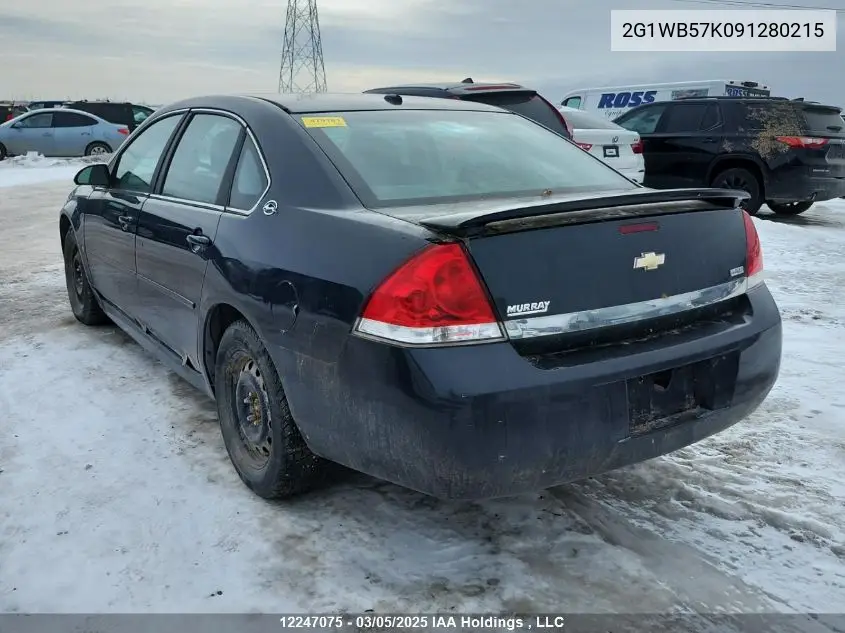 2009 Chevrolet Impala Ls VIN: 2G1WB57K091280215 Lot: 12247075