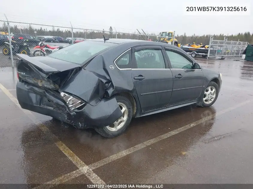 2009 Chevrolet Impala Ls VIN: 2G1WB57K391325616 Lot: 12297372X