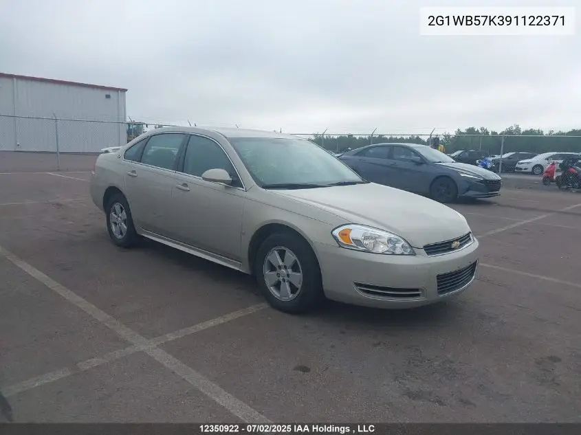 2009 Chevrolet Impala Ls VIN: 2G1WB57K391122371 Lot: 12350922
