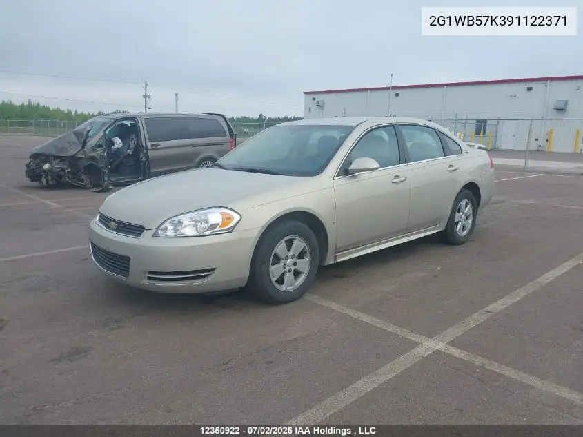 2009 Chevrolet Impala Ls VIN: 2G1WB57K391122371 Lot: 12350922