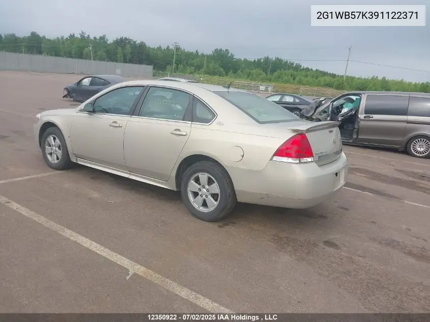 2009 Chevrolet Impala Ls VIN: 2G1WB57K391122371 Lot: 12350922
