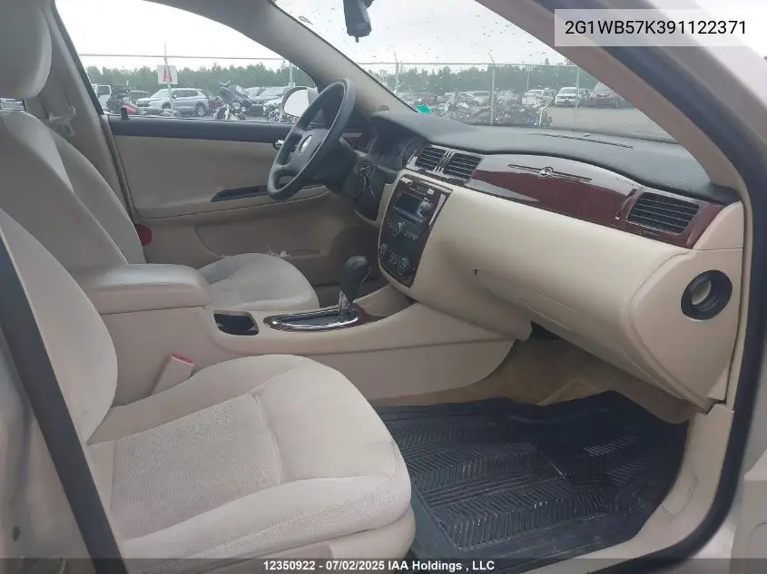 2009 Chevrolet Impala Ls VIN: 2G1WB57K391122371 Lot: 12350922