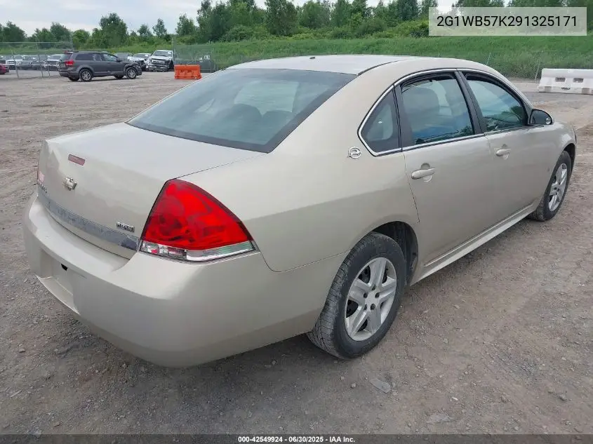 2009 Chevrolet Impala Ls VIN: 2G1WB57K291325171 Lot: 42549924