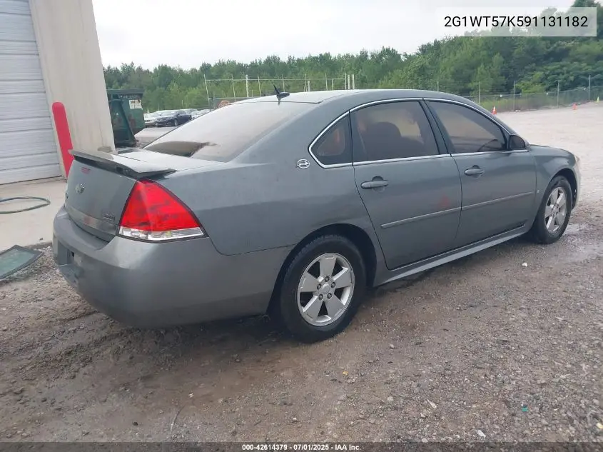 2009 Chevrolet Impala Lt VIN: 2G1WT57K591131182 Lot: 42614379