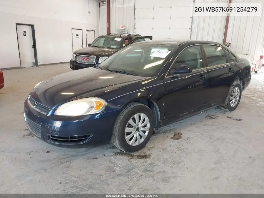2009 Chevrolet Impala Ls VIN: 2G1WB57K691254279 Lot: 42641325