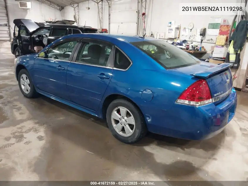 2010 Chevrolet Impala Lt VIN: 2G1WB5EN2A1119298 Lot: 41672159