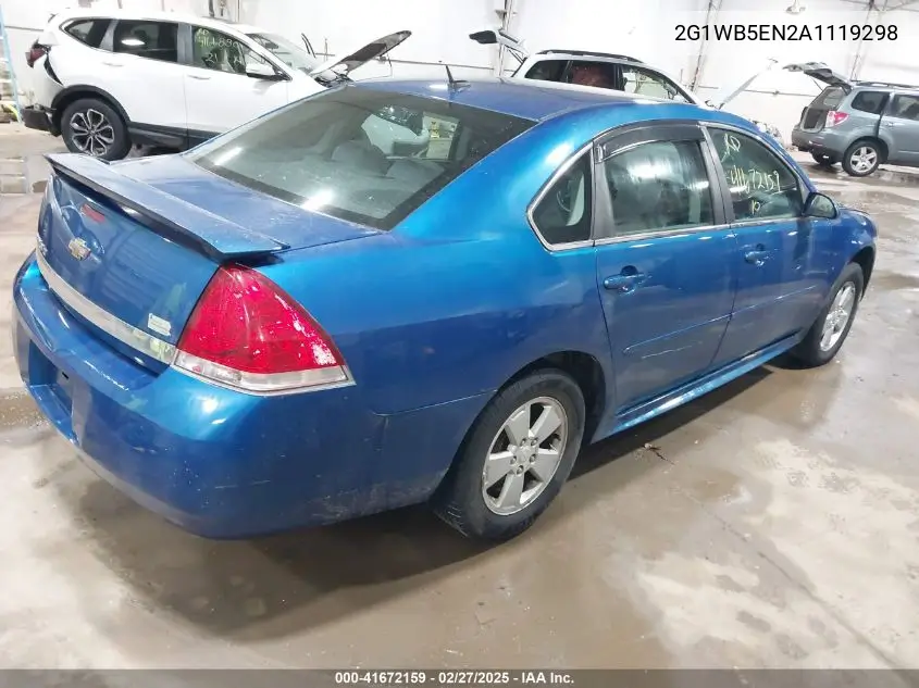 2010 Chevrolet Impala Lt VIN: 2G1WB5EN2A1119298 Lot: 41672159