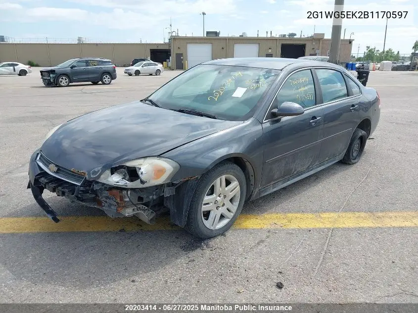 2g1wg5ek2b1170597 2G1WG5EK2B1170597 2011 Chevrolet Impala Lt V6