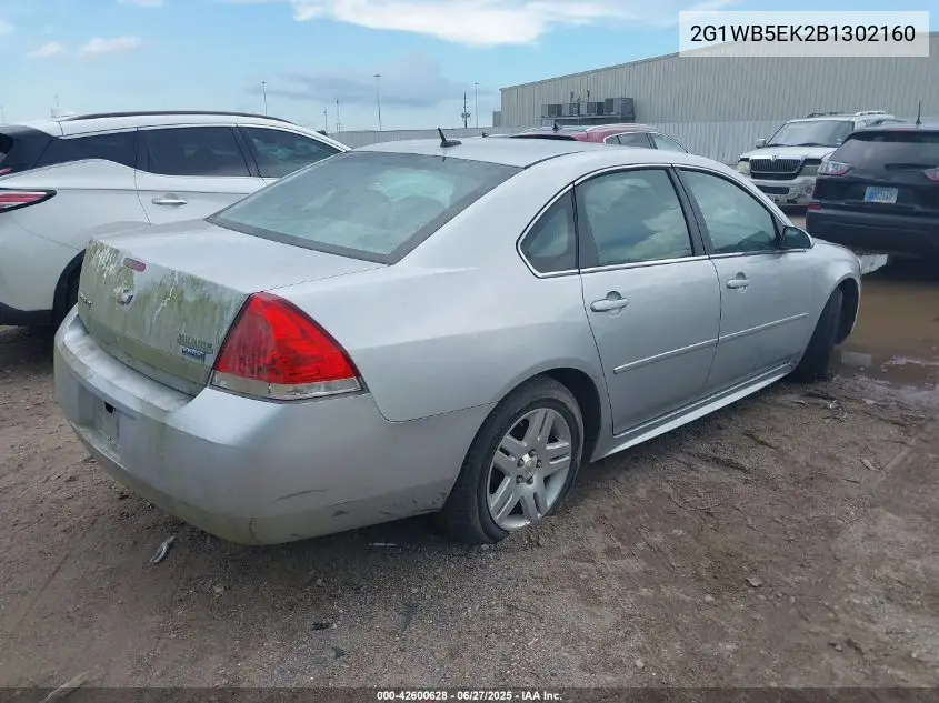 2011 Chevrolet Impala Lt VIN: 2G1WB5EK2B1302160 Lot: 42600628
