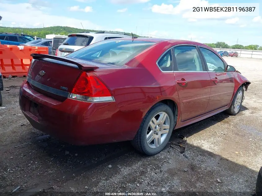 2011 Chevrolet Impala Lt VIN: 2G1WB5EK2B1196387 Lot: 42610608