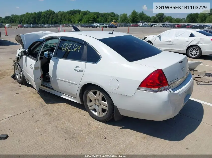 2011 Chevrolet Impala Lt VIN: 2G1WB5EK1B1103729 Lot: 42645329