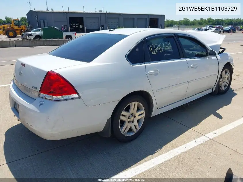 2011 Chevrolet Impala Lt VIN: 2G1WB5EK1B1103729 Lot: 42645329