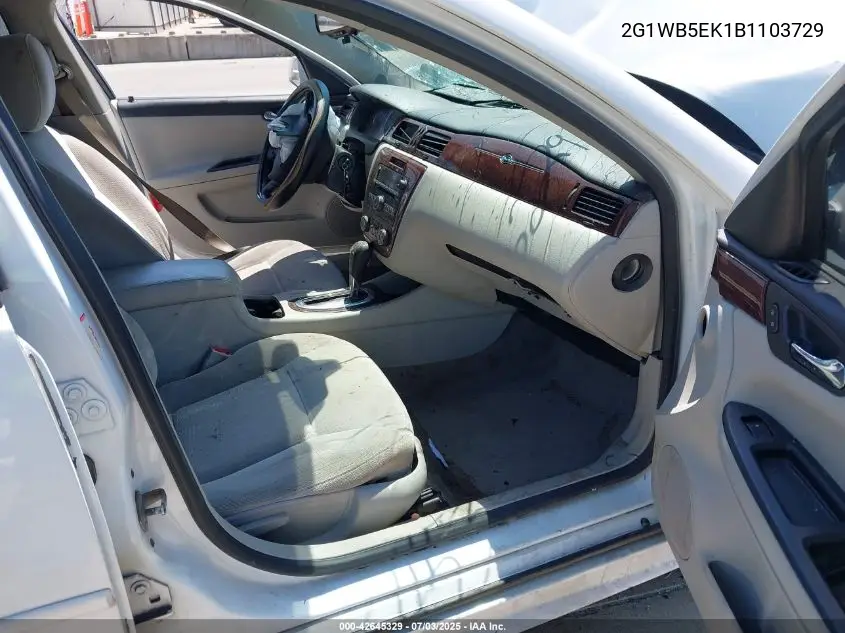 2011 Chevrolet Impala Lt VIN: 2G1WB5EK1B1103729 Lot: 42645329