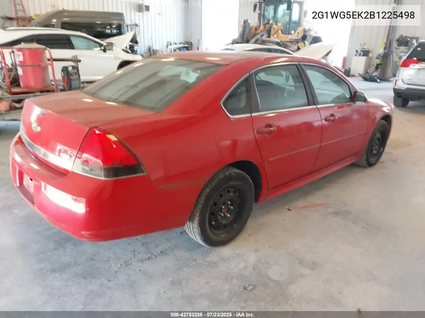 2011 Chevrolet Impala Lt VIN: 2G1WG5EK2B1225498 Lot: 42753286