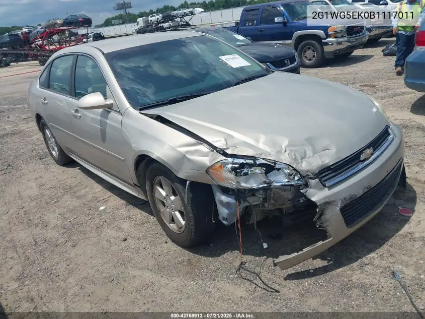 2011 Chevrolet Impala Lt VIN: 2G1WG5EK0B1117011 Lot: 42769913