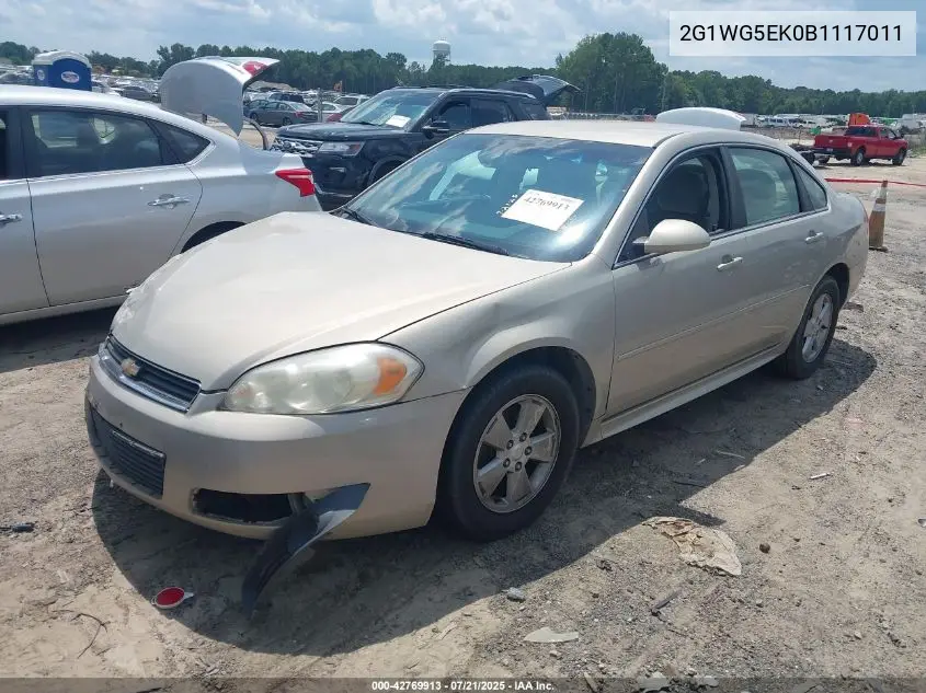 2011 Chevrolet Impala Lt VIN: 2G1WG5EK0B1117011 Lot: 42769913