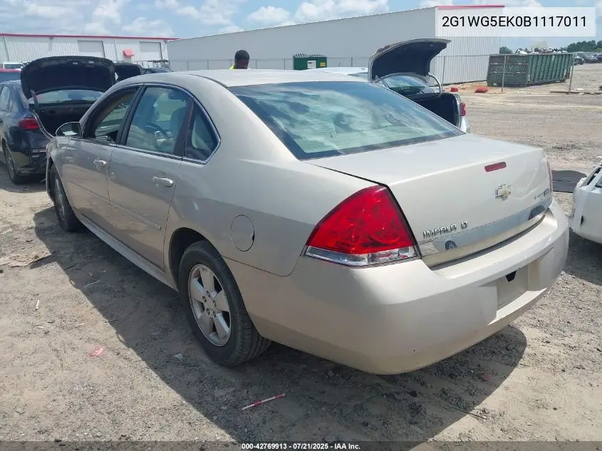 2011 Chevrolet Impala Lt VIN: 2G1WG5EK0B1117011 Lot: 42769913