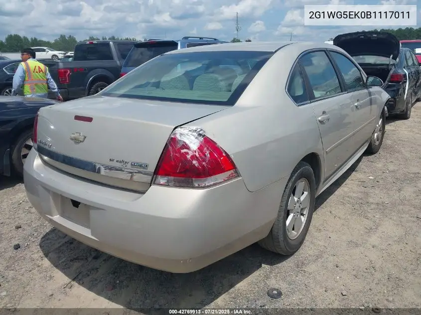 2011 Chevrolet Impala Lt VIN: 2G1WG5EK0B1117011 Lot: 42769913
