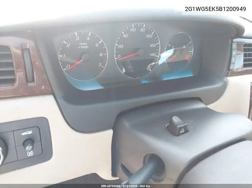 2011 Chevrolet Impala Lt VIN: 2G1WG5EK5B1200949 Lot: 42794393