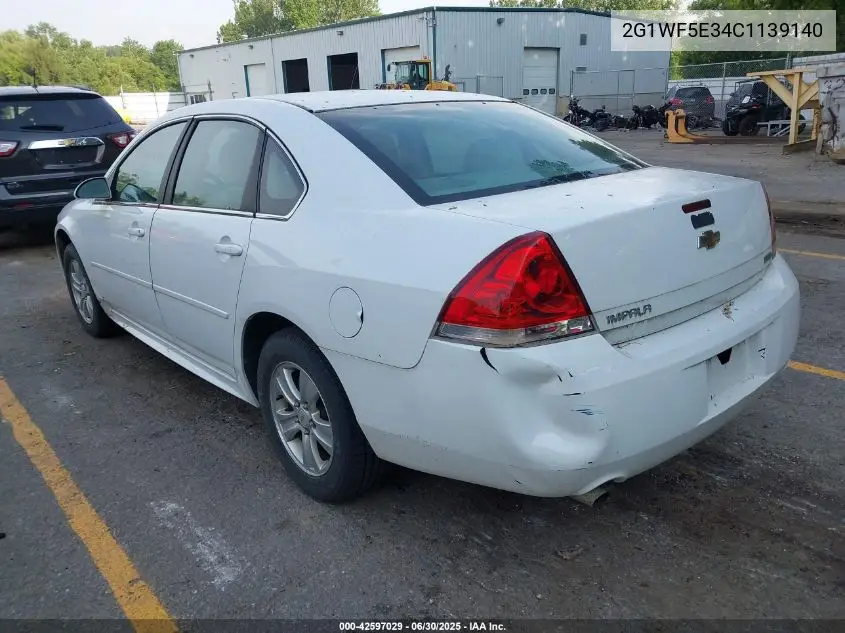 2012 Chevrolet Impala Ls VIN: 2G1WF5E34C1139140 Lot: 42597029