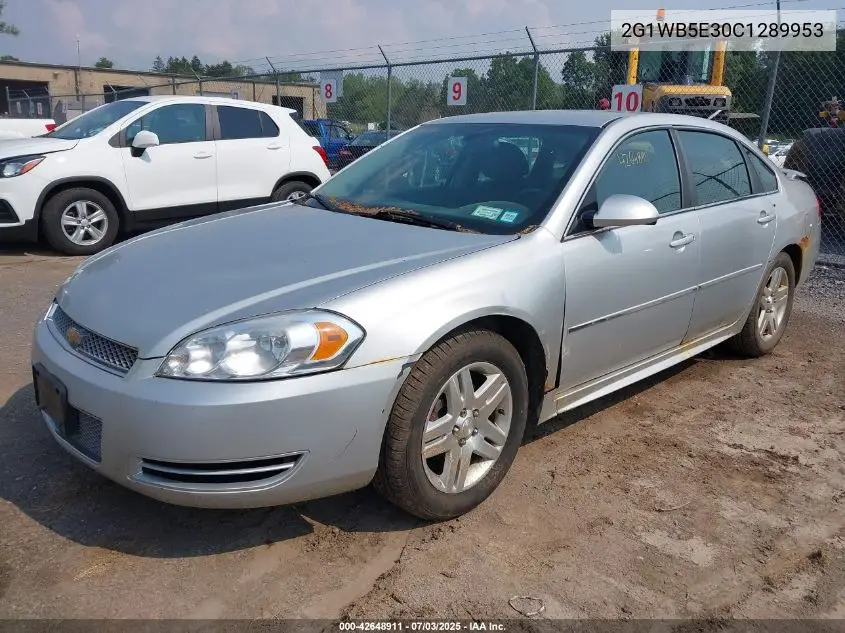 2012 Chevrolet Impala Lt VIN: 2G1WB5E30C1289953 Lot: 42648911