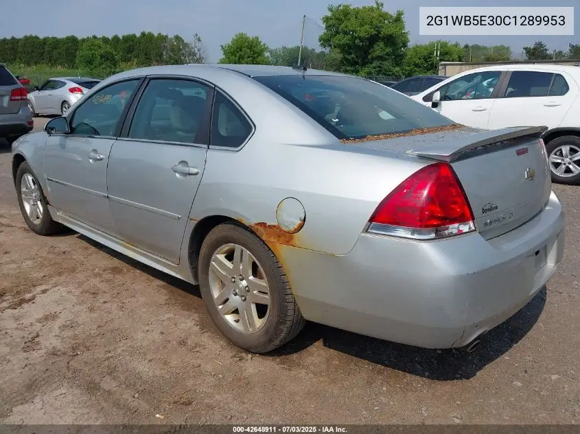 2012 Chevrolet Impala Lt VIN: 2G1WB5E30C1289953 Lot: 42648911