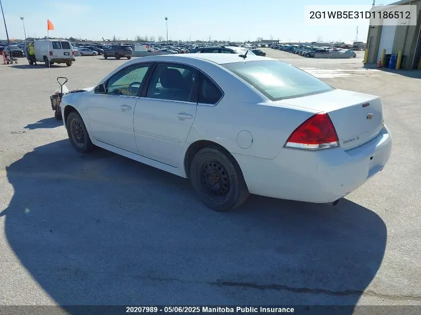 2013 Chevrolet Impala Lt V6 VIN: 2G1WB5E31D1186512 Lot: 20207989