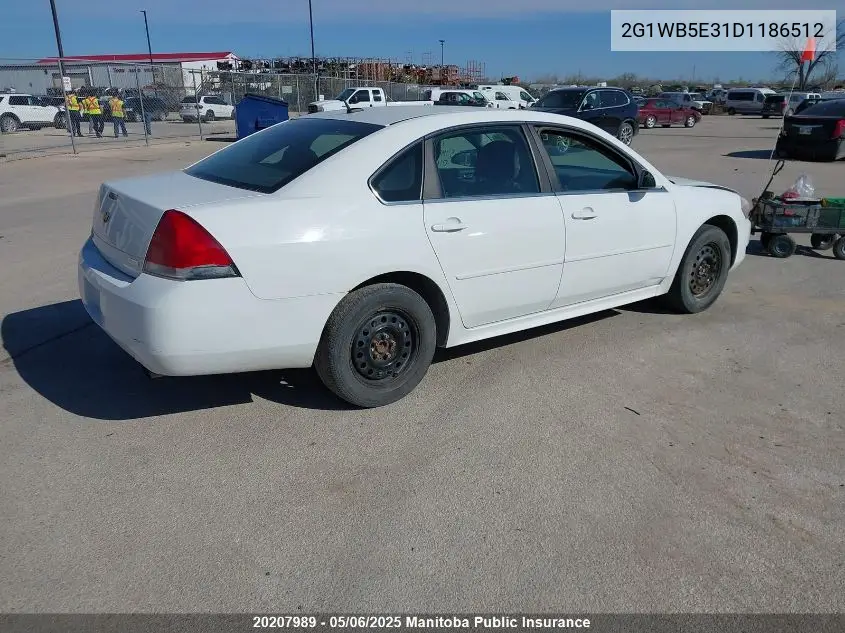 2013 Chevrolet Impala Lt V6 VIN: 2G1WB5E31D1186512 Lot: 20207989