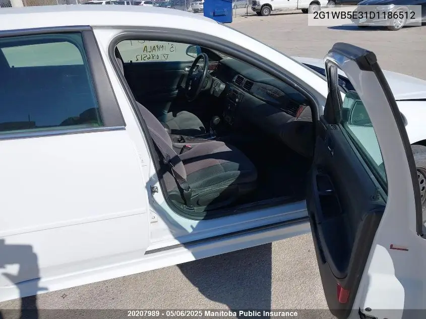 2013 Chevrolet Impala Lt V6 VIN: 2G1WB5E31D1186512 Lot: 20207989