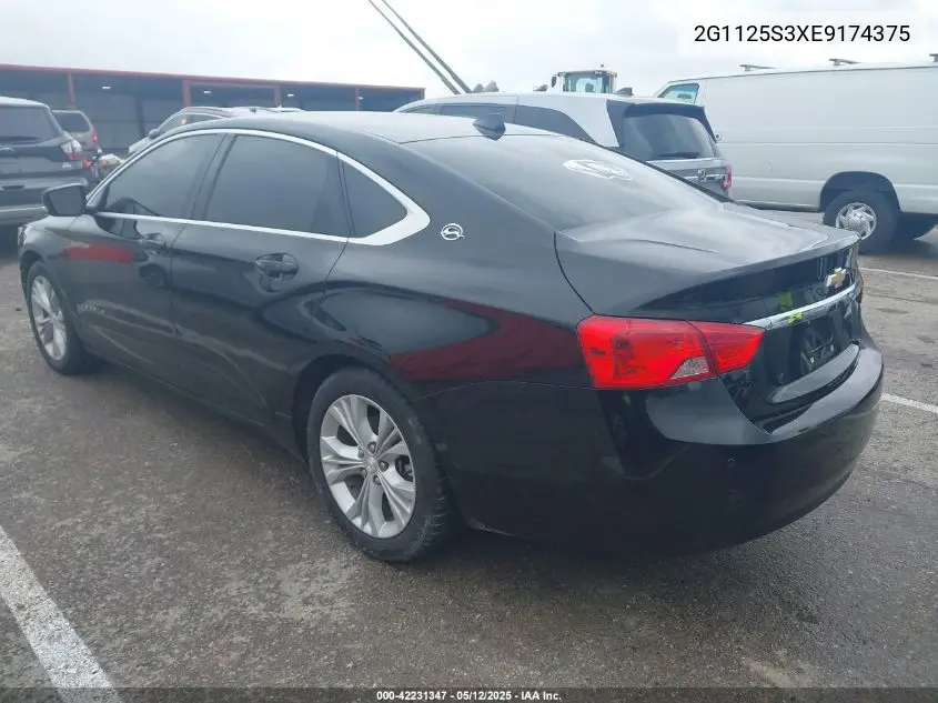 2014 Chevrolet Impala 2Lt VIN: 2G1125S3XE9174375 Lot: 42231347