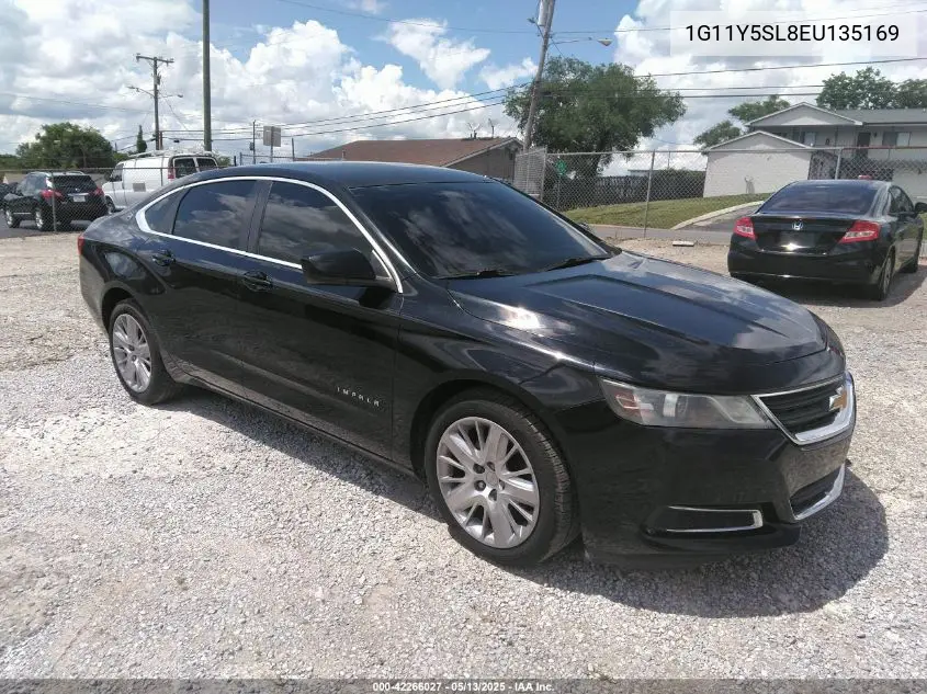 2014 Chevrolet Impala 1Ls VIN: 1G11Y5SL8EU135169 Lot: 42266027
