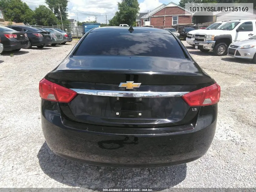 2014 Chevrolet Impala 1Ls VIN: 1G11Y5SL8EU135169 Lot: 42266027