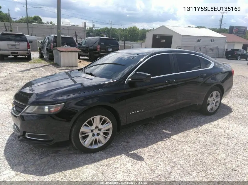 2014 Chevrolet Impala 1Ls VIN: 1G11Y5SL8EU135169 Lot: 42266027