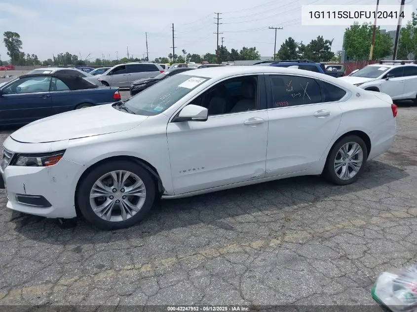 2015 Chevrolet Impala 1Lt VIN: 1G1115SL0FU120414 Lot: 42247952