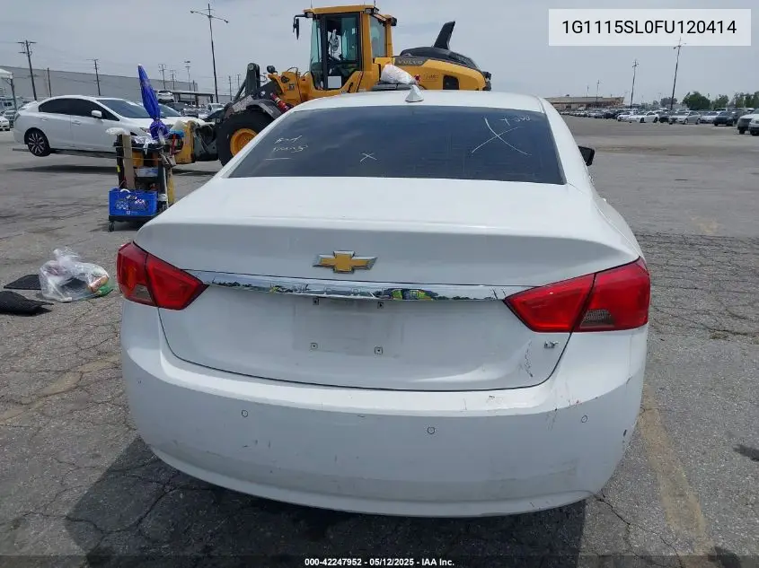 2015 Chevrolet Impala 1Lt VIN: 1G1115SL0FU120414 Lot: 42247952